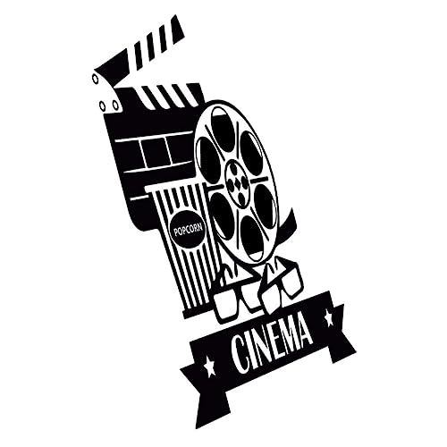 OSOLADY Wandtattoo Kino Aufkleber für Wohnzimmer und Schlafzimmer Selbstklebende Wandkunst für Filmfreunde Abnehmbar und Rückstandsfrei OSOLADY Wandtattoo Kino Aufkleber für Wohnzimmer und Schlafzimmer Selbstklebende Wandkunst für Filmfreunde Abnehmbar und Rückstandsfrei von OSOLADY