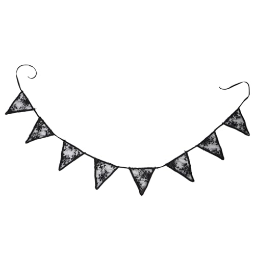 OSOLADY Wimpel Aus Spitze Geburtstagsbanner Dreieckige Wimpelkette Fahnenbanner Mit Dreieckiger Flagge Dreieckiger Wimpel Ammer Streamer Dreieck-Banner-Girlande Polyester Black OSOLADY Wimpel Aus Spitze Geburtstagsbanner Dreieckige Wimpelkette Fahnenbanner Mit Dreieckiger Flagge Dreieckiger Wimpel Ammer Streamer Dreieck-Banner-Girlande Polyester Black von OSOLADY