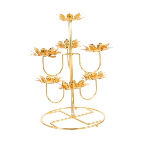 OSOLADY Zarter Kerzenhalter aus Eleganter Haushaltskerzenständer für Stabkerzen Dekorativ für Esszimmer und Wohnzimmer Langlebig und Pflegeleicht Goldene Farbe OSOLADY Zarter Kerzenhalter aus Eleganter Haushaltskerzenständer für Stabkerzen Dekorativ für Esszimmer und Wohnzimmer Langlebig und Pflegeleicht Goldene Farbe von OSOLADY