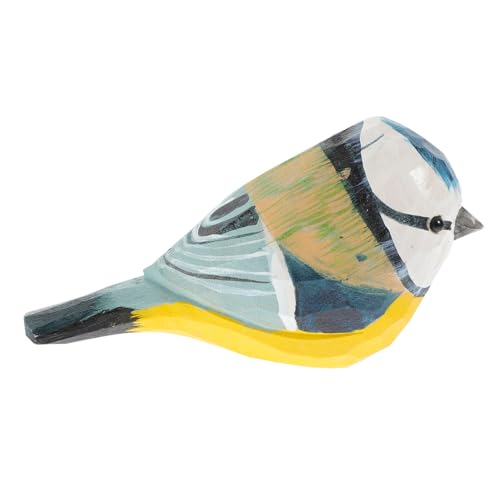 OSOLADY Lifelike Holz Vogel Statue Künstliches Vogel Ornament Für Garten Und Innenräume Kreative Deko Für Wohn Und Außenbereiche Zufälliger Stil von OSOLADY