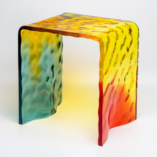 OSOMBUBO Moderner Acryl Stuhl mit Wasserwellen-Design – Bunt, transparent & 15 mm dick – Ideal für Wohnzimmer, Bad oder Schminktisch OSOMBUBO Moderner Acryl Stuhl mit Wasserwellen-Design – Bunt, transparent & 15 mm dick – Ideal für Wohnzimmer, Bad oder Schminktisch von OSOMBUBO
