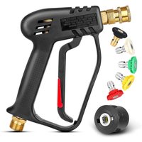 4000 PSI Hochdruckreinigerpistole mit 5 austauschbaren Sprühdüsen, Jet-Wash-Pistole mit 1/4-Zoll-Schnellanschluss und M22-Kupplung 4000 PSI Hochdruckreinigerpistole mit 5 austauschbaren Sprühdüsen, Jet-Wash-Pistole mit 1/4-Zoll-Schnellanschluss und M22-Kupplung von OSQI