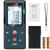 Osqi - Digitaler Laser-Entfernungsmesser, LM50 50 m, digitaler Laser-Entfernungsmesser, Längen-/Fläche-/Volumen-/Pythagoras-Theorem-Messung mit von OSQI