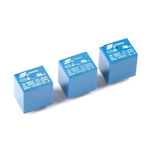 5/2 Stück Relais SRU-05VDC-SL-A 05VDC SRU-12VDC-SL-A 12VDC SRU-24VDC-SL-A 24VDC DC 5V 12V 24V 15A 4-poliges Leistungsrelais (2 Stück, SRU-05VDC-SL-A) von OSQZHBFE
