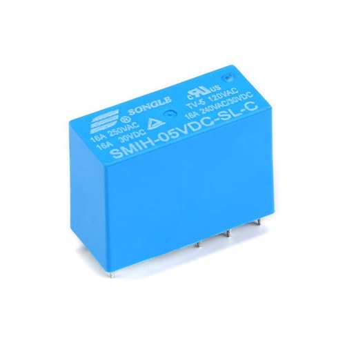 5 Stück/2 Stück Relais SMIH-05VDC-SL-C SMIH-12VDC-SL-C SMIH-24VDC-SL-C DC 5V 12V 24V 16A 8-Pin Leistungsrelais (2 Schere, SMIH-05VDC-SL-C) von OSQZHBFE