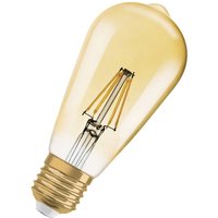 Osram - Dimmbare LED-Lampen, Vintage-Edition, 55 Watts Ersatz, E27, ST64-shape, 2400 Kelvin, Comfort warm white, Klares Glas, single Pack von Osram