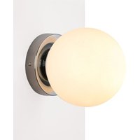 Wandleuchte „Ava“ mit Opalglaskugel E27 - IP44 - Chrom von BARCELONA LED