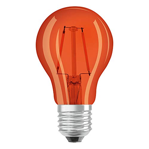 OSRAM Dekorative LED Lampe Décor mit E27 Sockel, Orange, 1500 K, 2,50 W, Ersatz für 15-W-Glühbirne, klar, LED STAR DECO CLASSIC A von Osram