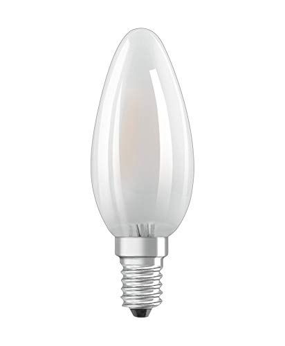 OSRAM Dimmbare Filament LED Lampe mit E14 Sockel, Warmweiss (2700K), Kerzenform, 2.8W, Ersatz für 25W-Glühbirne, matt, LED Retrofit CLASSIC B DIM von Osram