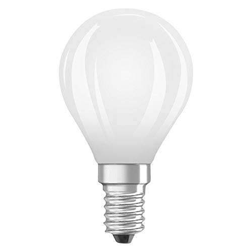OSRAM Dimmbare Filament LED Lampe mit E14 Sockel, Warmweiss (2700K), Tropfenform, 6.5W, Ersatz für 60W-Glühbirne, matt, LED Retrofit CLASSIC P DIM von OSRAM Lamps