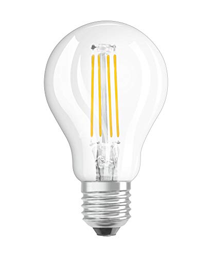 OSRAM Dimmbare Filament LED Lampe mit E27 Sockel, Warmweiss (2700K), Tropfenform, 5W, Ersatz für 40W-Glühbirne, klar, LED Retrofit CLASSIC P DIM, 1 Stück (1er Pack) von Osram