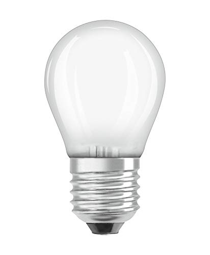 OSRAM Filament LED Lampe mit E27 Sockel, Kaltweiss (4000K), Tropfenform, 4W, Ersatz für 40W-Glühbirne, matt, LED Retrofit CLASSIC P von Osram