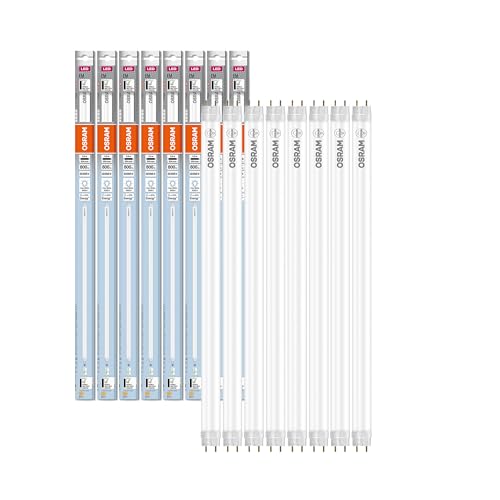 OSRAM Kosteneffiziente LED-Röhren für elektromagnetische Vorschaltgeräte, 6.6 W, G13, Tube, double-ended, 4000 K, Matt, Kalt weiß, 8-er Pack von Osram