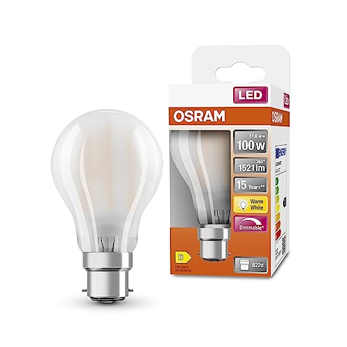 OSRAM LED SuperStar Classic A100 Dimmbare LED Lampe für B22d Sockel, Birnenform, GL FR, 1521 Lumen, warmweiß (2700K), Ersatz für herkömmliche 100W Glühbirnen, 1er-Pack von OSRAM Lamps