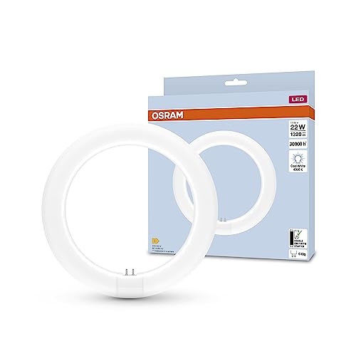 OSRAM LED TUBE T9C EM 22, ringförmige LED-Röhre, 11W, 1320lm, 4000K, kaltweißes Licht, LED-Alternative für klassische T9-Leuchtstofflampen, lange Lebensdauer, geringer Energieverbrauch von Osram