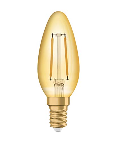 OSRAM LED Vintage Edition 1906, Sockel: E14, Nicht Dimmbar, Warmweiß, Filament Gold von Osram