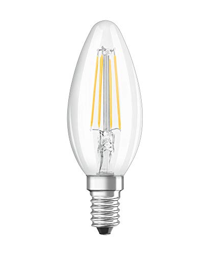 OSRAM STAR+ Filament LED Lampe mit E14 Sockel, Warmweiss (2700K) oder Kaltweiss (4000K) per Klick einstellbar, Active&Relax, Kerzenform, 4W, Ersatz für 40W-Glühbirne, LED RELAX and ACTIVE CLASSIC B von Osram