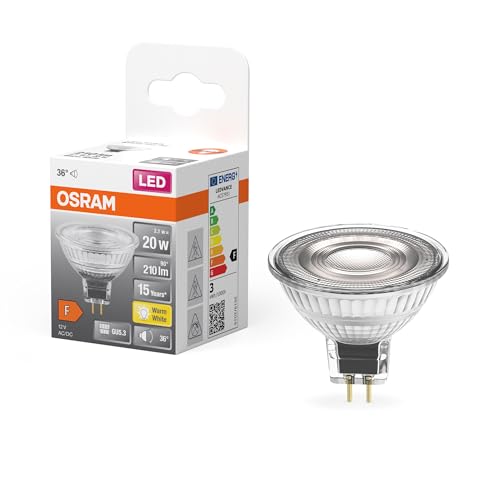 OSRAM Star Reflektor LED-Lampe für GU5.3-Sockel, klares Glas ,Warmweiß (2700K), 210 Lumen, Ersatz für herkömmliche 20W-Leuchtmittel, nicht dimmbar, 1-er Pack, Kaltweiß von Osram