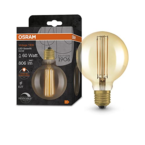 OSRAM Lamps Dimmbare LED-Lampen, Vintage-Edition, Gold, 60W-Ersatz von Ledvance