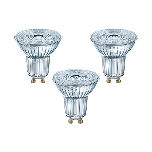 Osram LED Base PAR16 Reflektorlampe, mit GU10-Sockel, nicht dimmbar, Ersetzt 4,3 Watt, 36° Ausstrahlungswinkel, Warmweiß - 2700 Kelvin, 3 Stück (1er Pack) von Osram