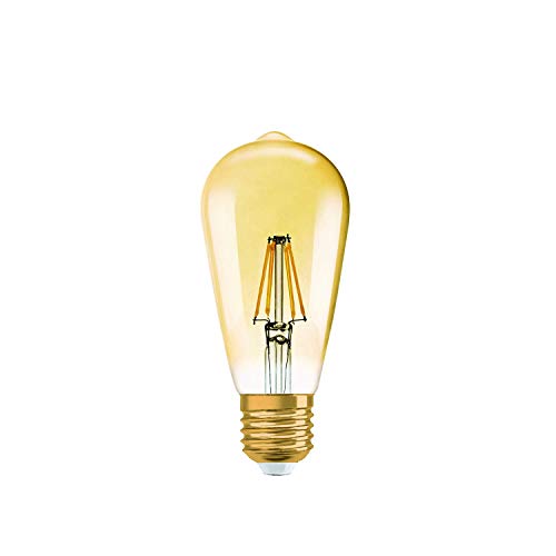 Title: Osram LED Vintage Edition 1906 Lamp, Edison Shape with E27 Base, Dimmable, Replaces 55 Watt, Clear, Warm White - 2500 Kelvin, Pack of 1 Title: Osram LED Vintage Edition 1906 Lamp, Edison Shape with E27 Base, Dimmable, Replaces 55 Watt, Clear, Warm White - 2500 Kelvin, Pack of 1 von Osram