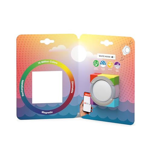 OSRAM SMART+ DOT-IT TWIST & SHAKE, smartes mobiles Nachtlicht oder Kinderlicht mit 16 Mio RGB Farben, steuerbar über Druck & Rotation oder App, magnetisch, Schlaffunktion mit Ambientgeräuschen OSRAM SMART+ DOT-IT TWIST & SHAKE, smartes mobiles Nachtlicht oder Kinderlicht mit 16 Mio RGB Farben, steuerbar über Druck & Rotation oder App, magnetisch, Schlaffunktion mit Ambientgeräuschen von OSRAM