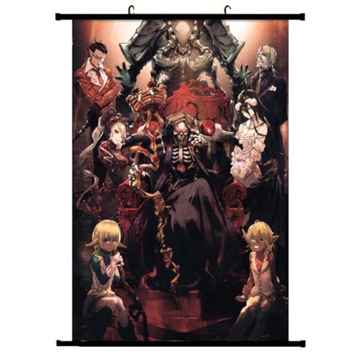 Overlord Anime Wall Scroll Poster Albedo Anime 3D Drucke Charakter Muster Scroll Poster Kunst Decor Leinwand (Typ9) von OSRDFV