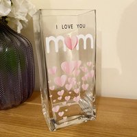 Personalisierte I Love You Mum Vase | Rechteckige Für Blumen Muttertagsgeschenk Von Kindern 50., 60., 70. Geburtstag Geschenke Mama von OSSG