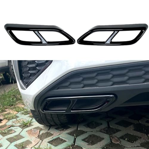 OSTREY Auto-Auspuff-Endrohr-Abdeckungsverkleidung für Audi A3 8Y S Line Sportback Sedan 2021 2022 2023, Auspuffblenden-Dekorationszubehör,Glossy Black OSTREY Auto-Auspuff-Endrohr-Abdeckungsverkleidung für Audi A3 8Y S Line Sportback Sedan 2021 2022 2023, Auspuffblenden-Dekorationszubehör,Glossy Black von OSTREY