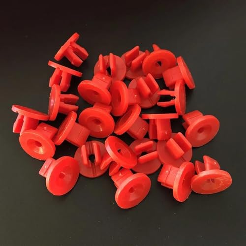 OSTREY Autoverkleidungsclips Auto-Mutter-Tüllen-Clips, 9-mm-Loch Für Ford, Rote Kunststoff-Festtülle, Auto-Befestigungs-Kunststoff-Befestigungs-Clips, 20 Stück OSTREY Autoverkleidungsclips Auto-Mutter-Tüllen-Clips, 9-mm-Loch Für Ford, Rote Kunststoff-Festtülle, Auto-Befestigungs-Kunststoff-Befestigungs-Clips, 20 Stück von OSTREY