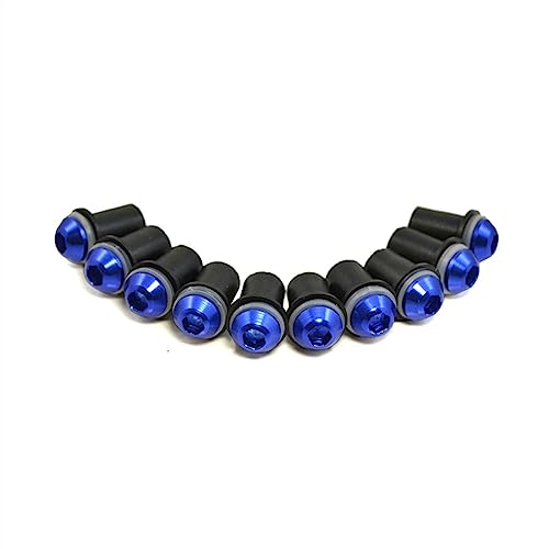 OSTREY Bolzenschraube Motorrad Windschutzscheibe Schrauben Schrauben Kit Für Yamaha XJ600 XJ900 XJ400 XJ 600 XJ 900 XJ 400 XT 600 XT600 R1 R6 R3 R25 (Color : Blue Screws) von OSTREY