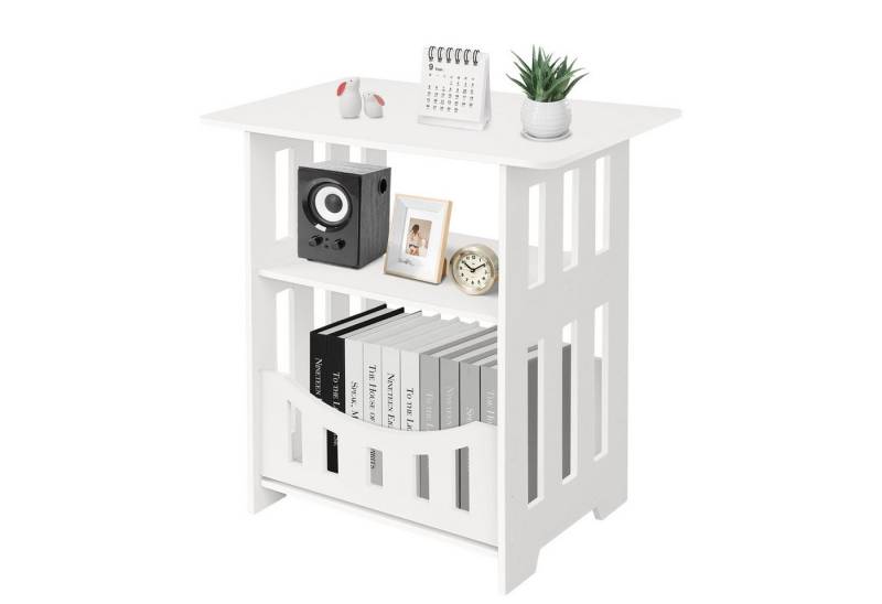 OSTWOLKE Beistelltisch Nachttisch 3 Ebenen Nachtschrank Kaffeetisch Balkontisch Sofatisch von OSTWOLKE