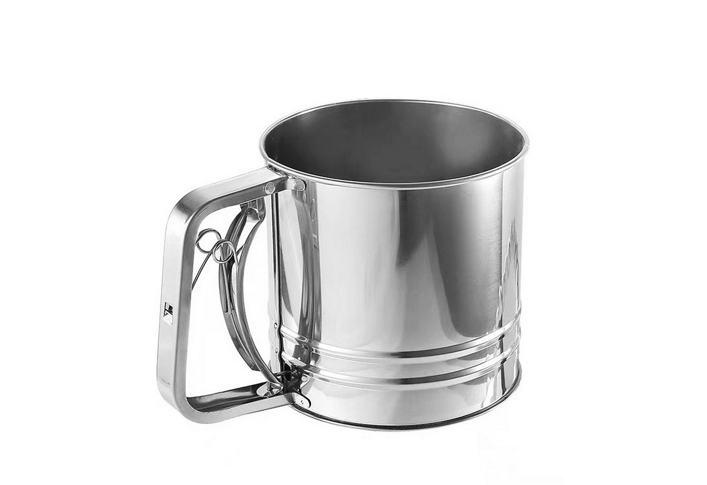 OSTWOLKE Küchensieb Mehlsieb Backsieb Einhandsieb Puderzuckersieb Edelstahl silber, (1-St) von OSTWOLKE