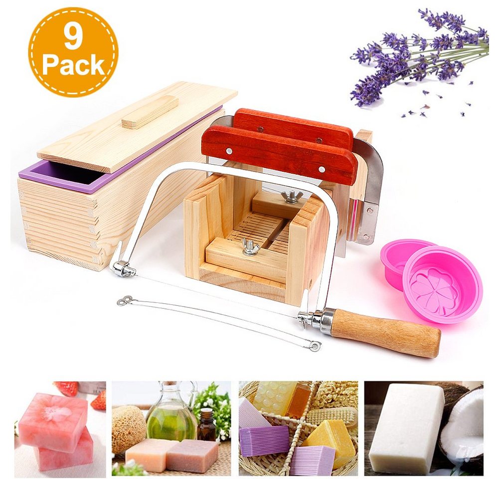 OSTWOLKE Silikonform 9pcs Seifenschneider Set Seifen Silikonform DIY Seifenherstellung, (9-tlg) von OSTWOLKE