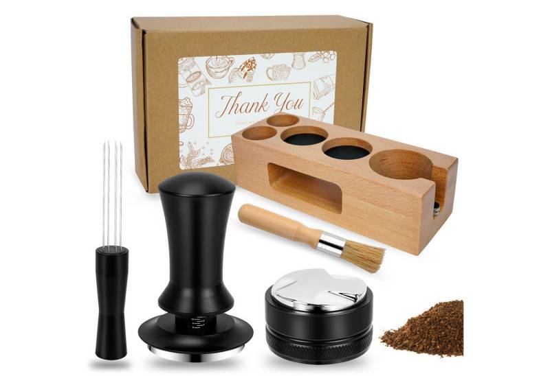 OSTWOLKE Tamperstation 51mm Espresso Tamper Set Kaffee Tamper Distributor Tampermatte von OSTWOLKE
