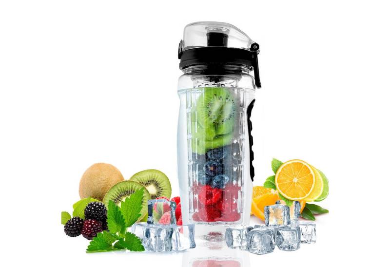 OSTWOLKE Trinkflasche Wasserflasche mit Früchtesieb 3 Farben 960ml OSTWOLKE Trinkflasche Wasserflasche mit Früchtesieb 3 Farben 960ml von OSTWOLKE
