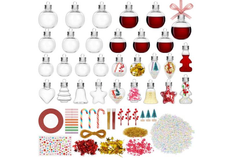 OSTWOLKE Weihnachtsbaumkugel 30x Christbaumkugeln Weihnachtskugeln zum Befüllen DIY Festliche Deko, Durchsichtige Kugeln, geeignet zum Befüllen & Aufhängen OSTWOLKE Weihnachtsbaumkugel 30x Christbaumkugeln Weihnachtskugeln zum Befüllen DIY Festliche Deko, Durchsichtige Kugeln, geeignet zum Befüllen & Aufhängen von OSTWOLKE