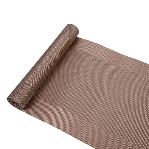 OSVINO Tischläufer Modern Abwaschbar Hellbraun PVC Material Gewebte Tischdecke Tischläufer Teetisch Teematte Esstischdekoration, 180x30 cm von OSVINO