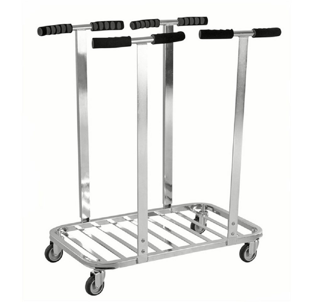OSWALD Transportgeräte Transportwagen ESD-Müllsackständer 770 x 470 x 900 mm - für 2 x 125 Liter Säcke, (NK3026-ESD), verzinkt, mit rutschhemmenden Sackhaltern von OSWALD Transportgeräte
