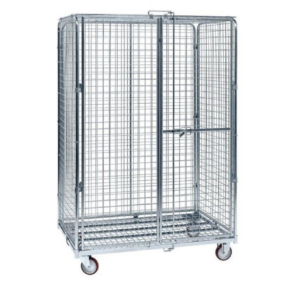 OSWALD Transportgeräte Transportwagen Gitterrollwagen 600 kg, verschließbar, LxBxH 1.200 x 800 x 1.870 mm von OSWALD Transportgeräte