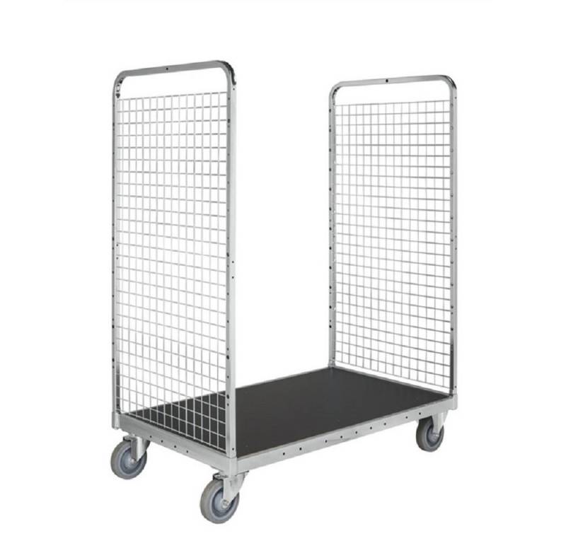 OSWALD Transportgeräte Transportwagen Kommissionierwagen Modul 600, 1.295 x 810 x 1.700 mm, 600 kg verzinkt, (NK600-L17B), Stabile Vierkant-Rohr Konstruktion, Elektrolytisch verzinkt von OSWALD Transportgeräte