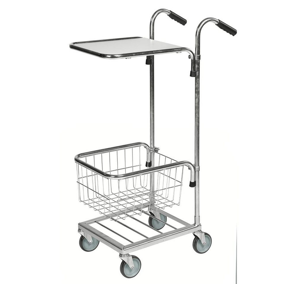 OSWALD Transportgeräte Transportwagen Mini-Transportwagen Boden u. Korb 660 x 385 x 1090 mm, 35 kg, verzinkt von OSWALD Transportgeräte
