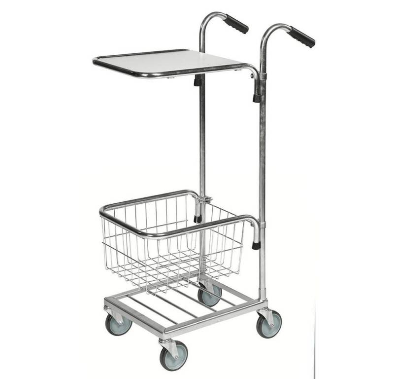 OSWALD Transportgeräte Transportwagen Mini-Transportwagen Boden u. Korb 660 x 385 x 1090 mm, 35 kg, verzinkt von OSWALD Transportgeräte