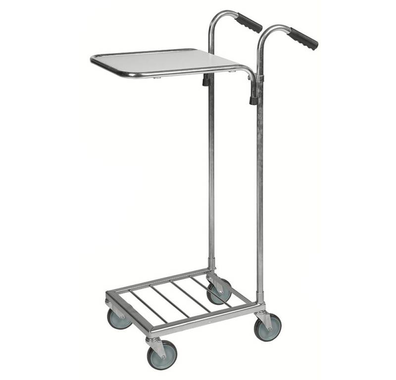 OSWALD Transportgeräte Transportwagen Mini-Transportwagen mit 1 Boden 660 x 385 x 1.090 mm, 35 kg, verzinkt, (NK153-HB) von OSWALD Transportgeräte