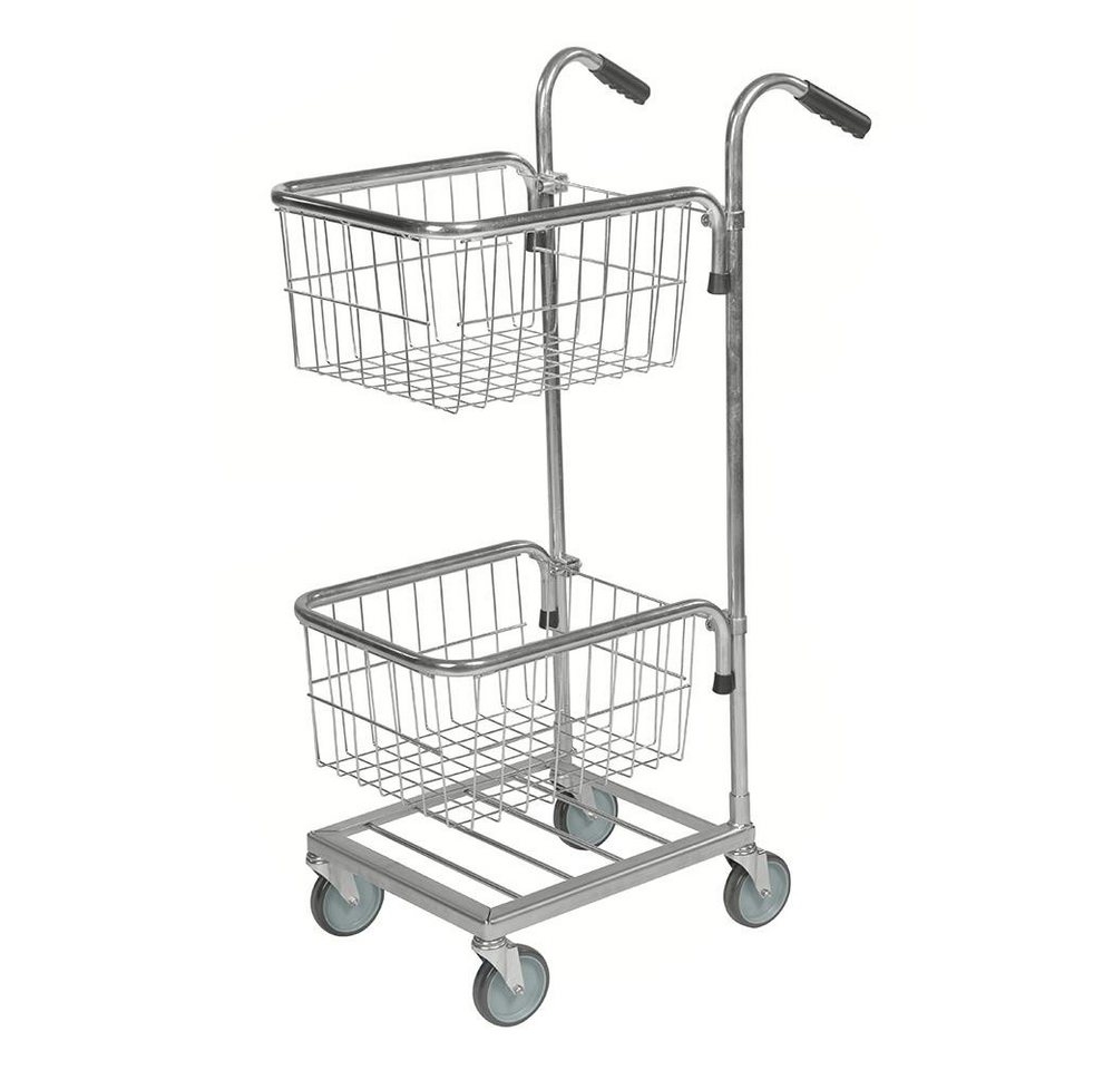 OSWALD Transportgeräte Transportwagen Mini-Transportwagen mit 2 Körben 660 x 385 x 1.090 mm, 35 kg, verzinkt, (NK153-TTB) OSWALD Transportgeräte Transportwagen Mini-Transportwagen mit 2 Körben 660 x 385 x 1.090 mm, 35 kg, verzinkt, (NK153-TTB) von OSWALD Transportgeräte