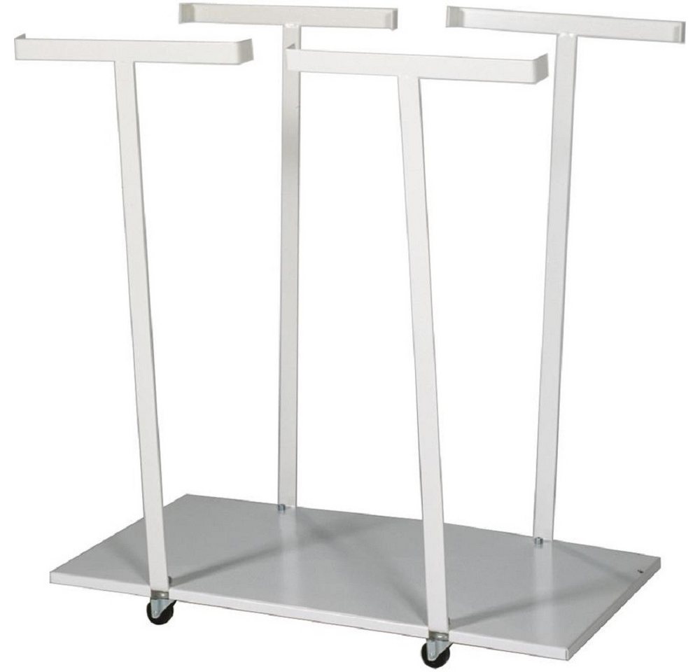 OSWALD Transportgeräte Transportwagen Müllsackständer, fahrbar, für 2 x 125 Ltr. Müllsäcke, 50 kg - weiß, (NK3027), Pulverlackiert, mit stabilem Boden von OSWALD Transportgeräte