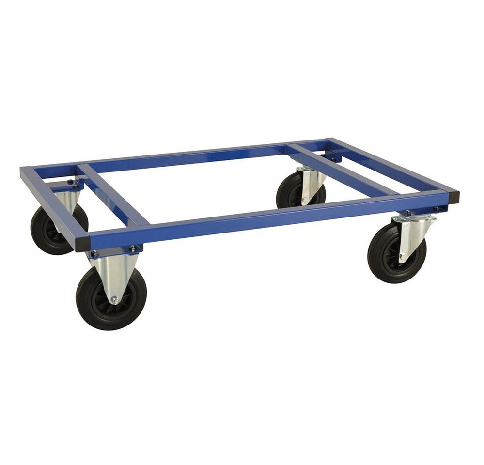 OSWALD Transportgeräte Transportwagen Paletten-Fahrgestell, niedrig, 1.200 x 1.000 x 305 mm, 800 kg - Blau, (NK217-FIN-BB), passend für EUR Paletten 1.200 x 1000 mm von OSWALD Transportgeräte