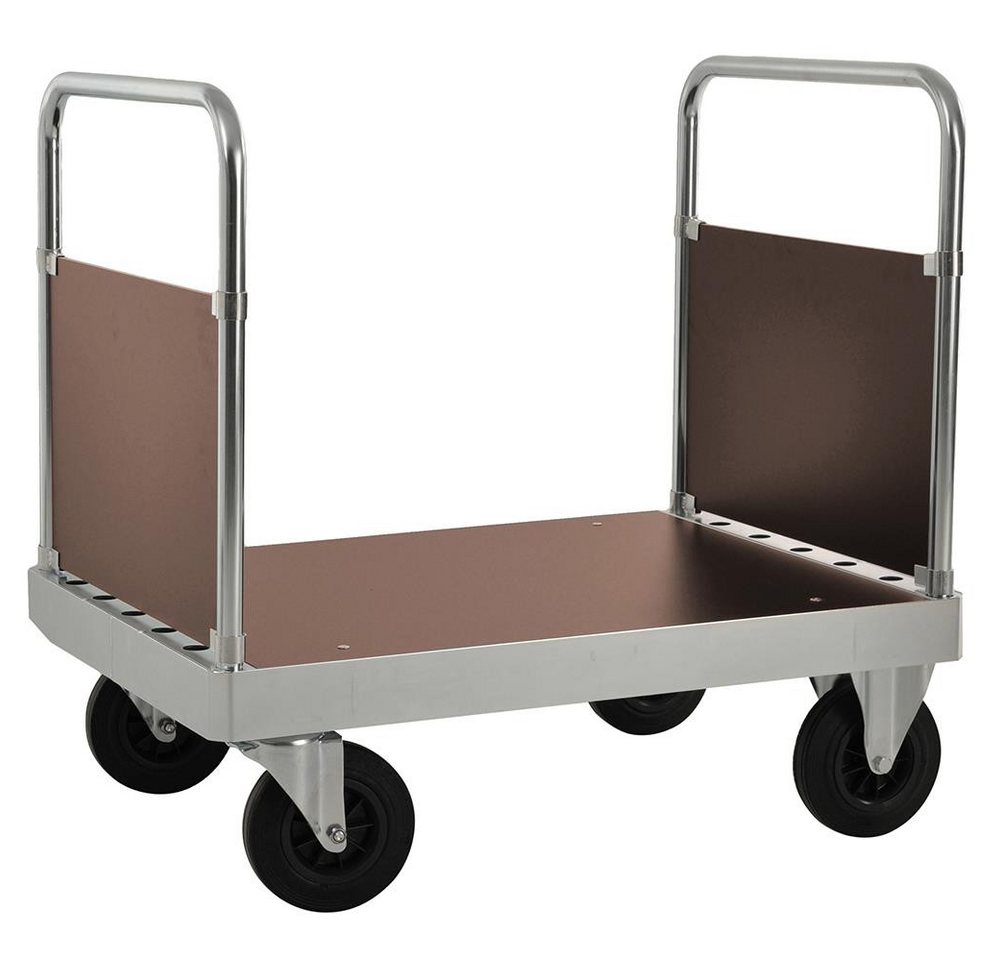 OSWALD Transportgeräte Transportwagen Plattformwagen mit 2 Stirnwänden 1.000 x 700 x 960 mm 800 kg verzinkt von OSWALD Transportgeräte