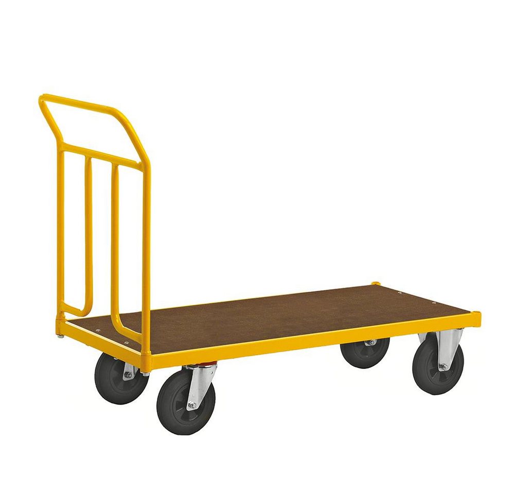 OSWALD Transportgeräte Transportwagen Plattformwagen variabel erweiterbar 1336 x 650 x 1020 mm 400 kg - gelb von OSWALD Transportgeräte