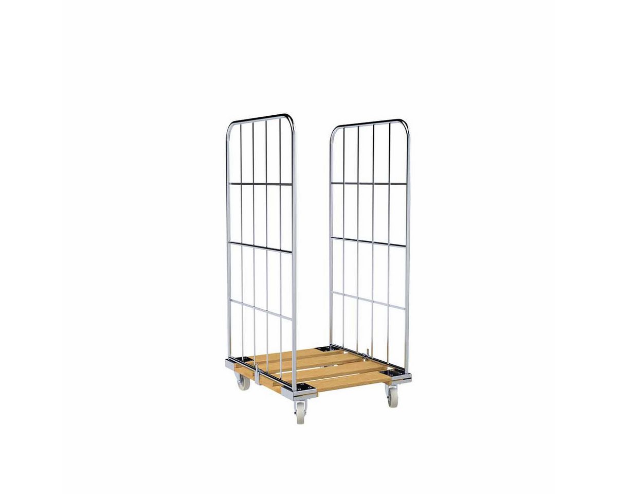 OSWALD Transportgeräte Transportwagen Rollbehälter 2-seitig, Rollplatte aus Holz 724 x 815 x 1.630 mm 500 kg, (RW10088), Nutzhöhe 1.440 mm, Rollplatte aus Holz von OSWALD Transportgeräte